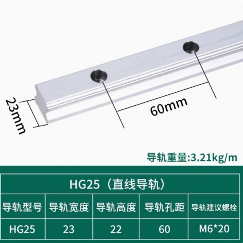 HG25 направляющая купить в интернет магазине ЧПУ Центр